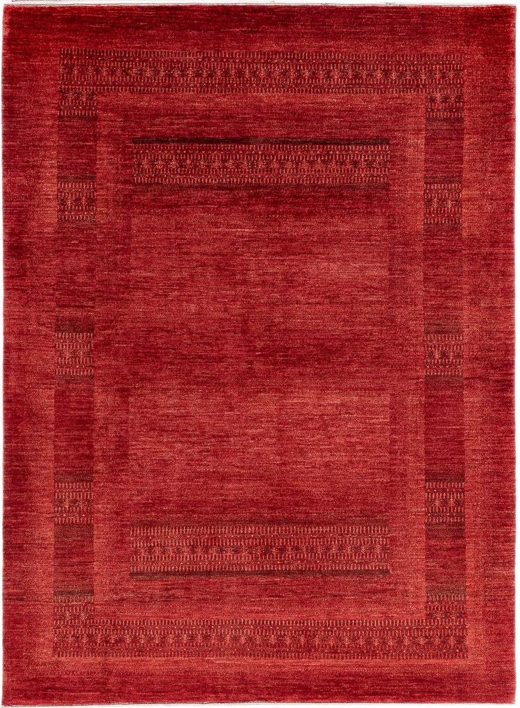 Loribaft Tappeto 210 x 150 Rosso (Iran) Annodato A Mano