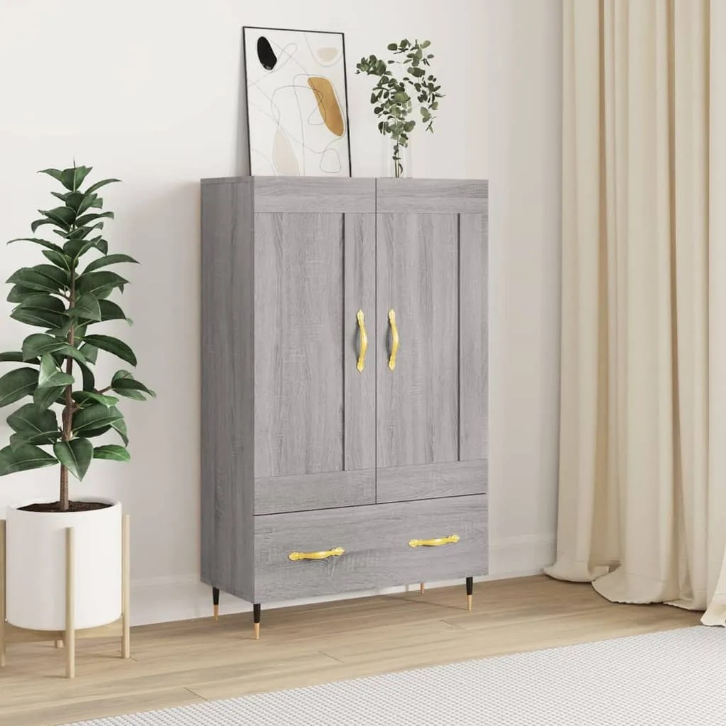 Credenza Grigio Sonoma 69,5x31x115 Cm İn Legno Multistrato /