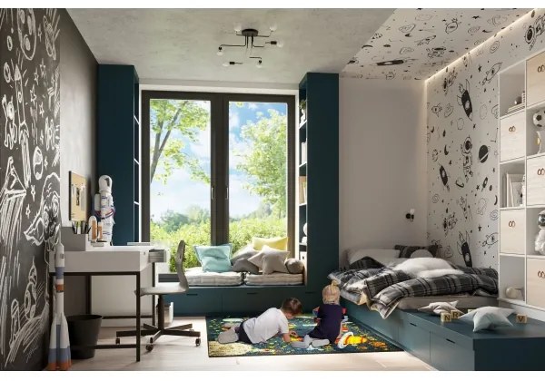 Sollux SL.1445 - Applique VECTOR 1xE27/15W/230V nero