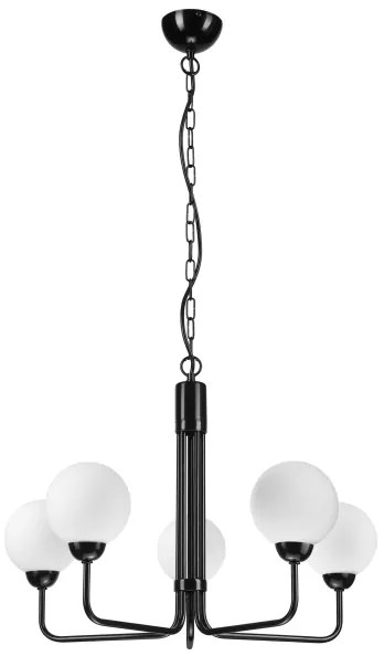 Lampadario a sospensione con catena TIFFY 5xG9/5W/230V nero