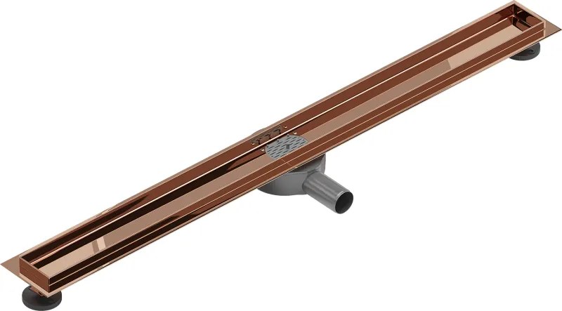 Mexen Flat 360° corpo per scarico lineare rotante 80 cm, oro rosa - 1640090