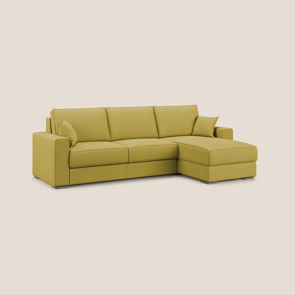 Dream Divano letto angolare in tessuto smacchiabile T05 giallo