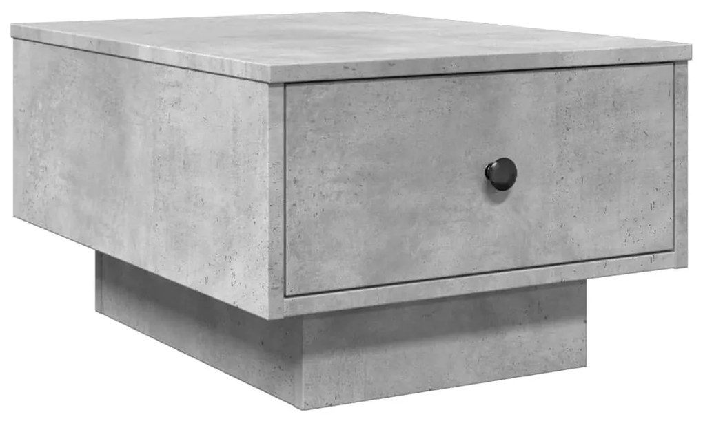 Tavolino da salotto grigio cemento 60x45x31cm legno multistrato