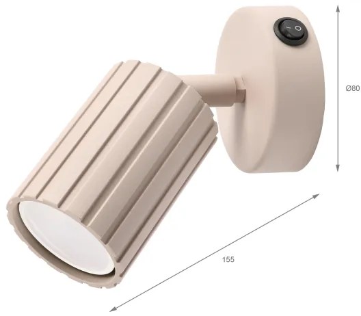Brilagi - Faretto da parete CRISPINA 1xGU10/10W/230V beige