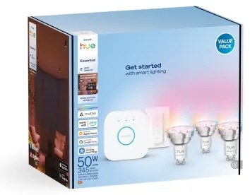 Kit base Philips Hue WACA 3xGU10/4,7W 2200-6500K + dispositivo di collegamento