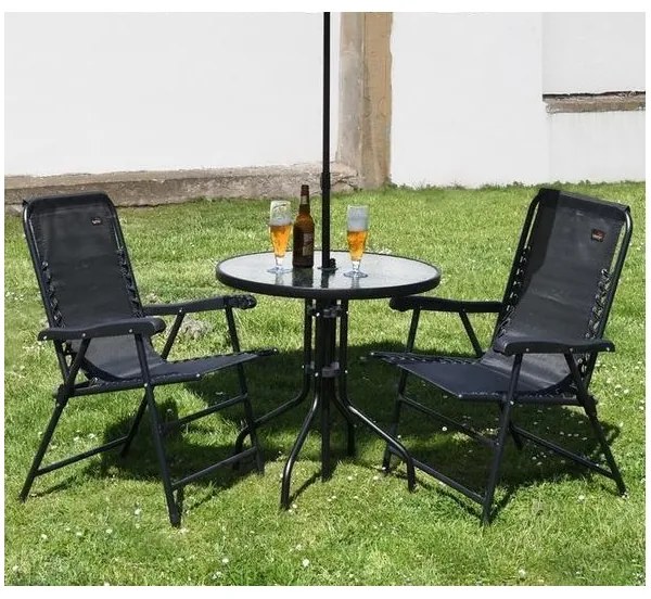 Sedia da giardino pieghevole nera