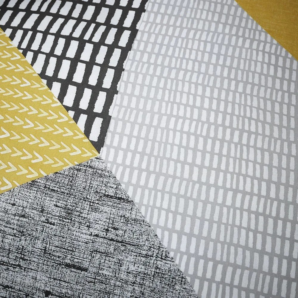Biancheria da letto giallo-grigio 200x135 cm Larsson Geo - Catherine Lansfield