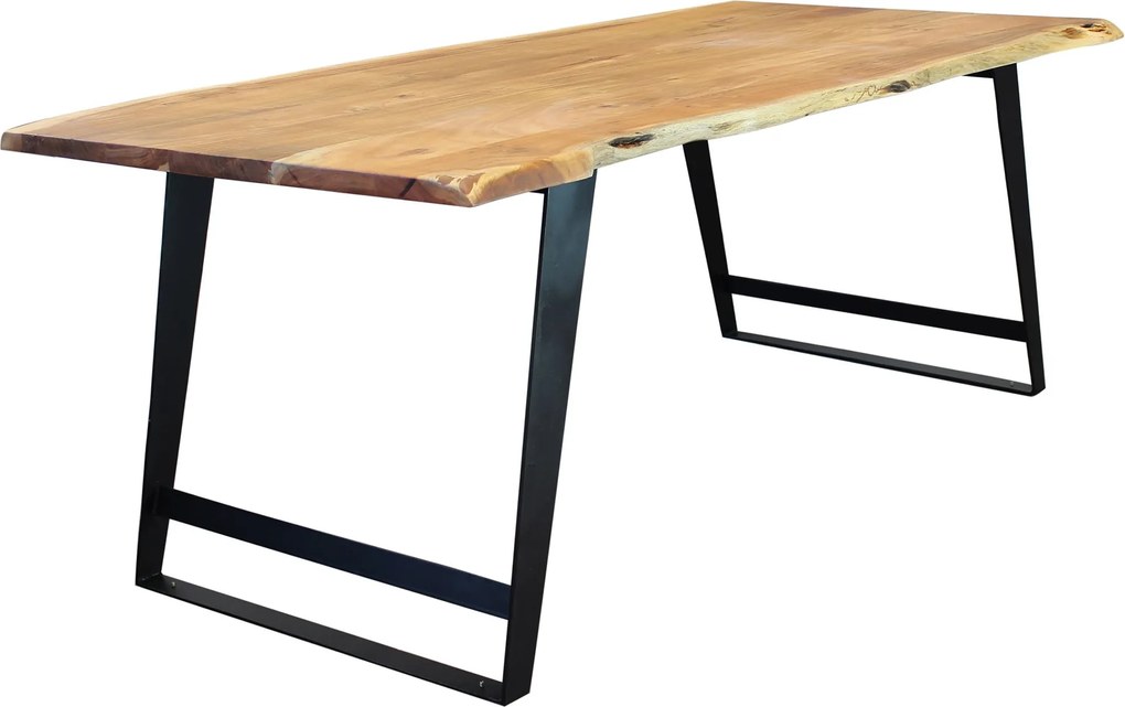 ECLISSE - tavolo con piano in legno massicco