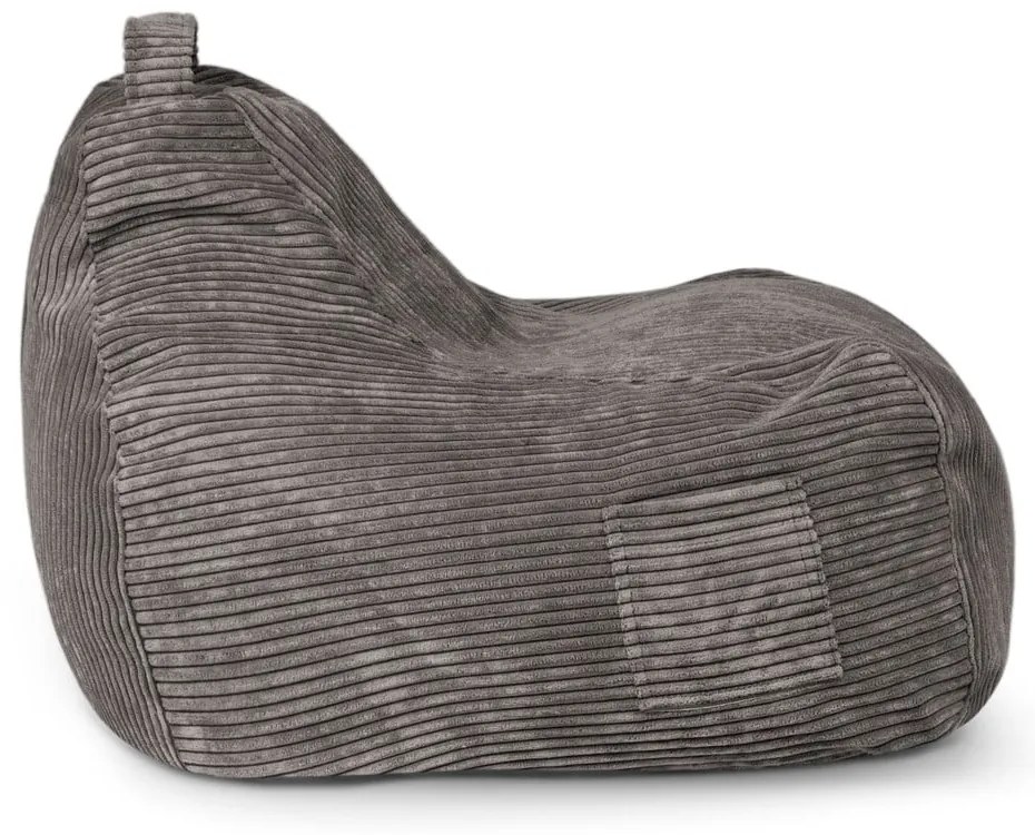 Pouf a sacco per bambini nero con rivestimento in velluto a coste Game Amuse – SLOWDOWN