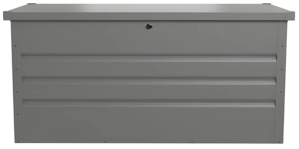 Baule portaoggetti da giardino volume 400 litri in Acciaio galvanizzato Grigio - TOMASO