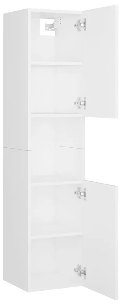 Set mobili da bagno bianco in legno multistrato