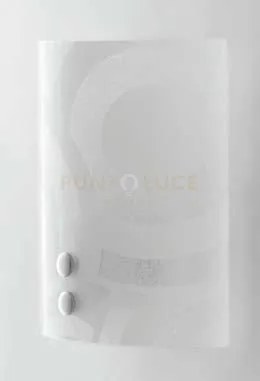 Applique a parete miro' bianca 1 luce attacco e27 23x9,4x23cm in vetro