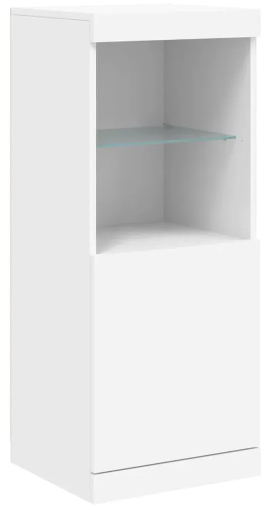 Credenza con luci led bianca 41x37x100 cm