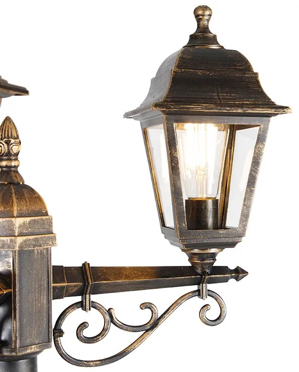 Lanterna smart oro antico 3 luci IP44 incl. Wifi ST64 - Capital