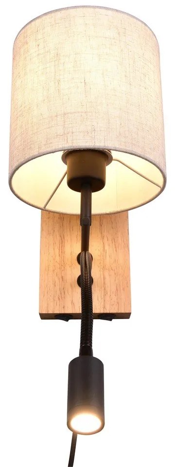 Lampada da parete in colore beige-naturale ø 18 cm Nilam - Trio