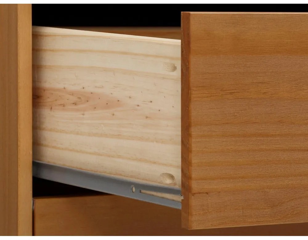 Cassettiera bassa in legno di pino in colore naturale 150x75 cm Post - Støraa