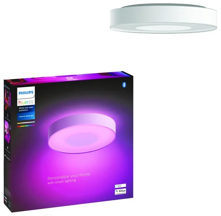 Plafoniera LED moderno Infuse, bianco Ø 38 cm, luce con 3 temperature di colore dimmerabile, 2350 lumen PHILIPS HUE