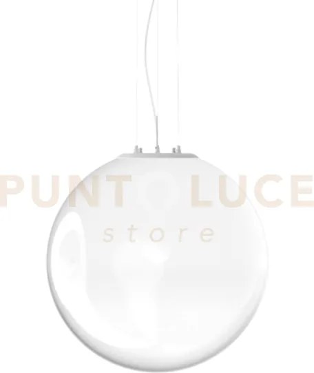 Mapa clear lampadario sospeso in vetro opale d.30cm 1 luce attacco e27