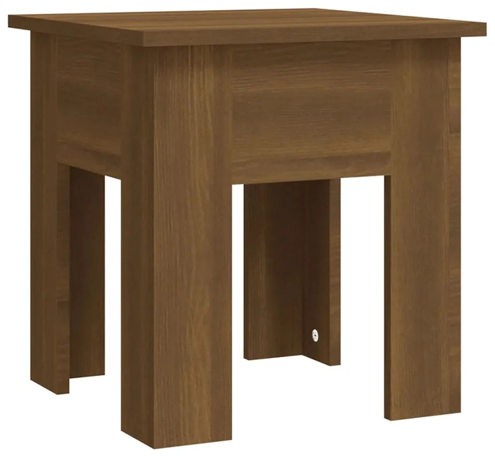 Tavolino da salotto rovere marrone 40x40x42 cm in truciolato