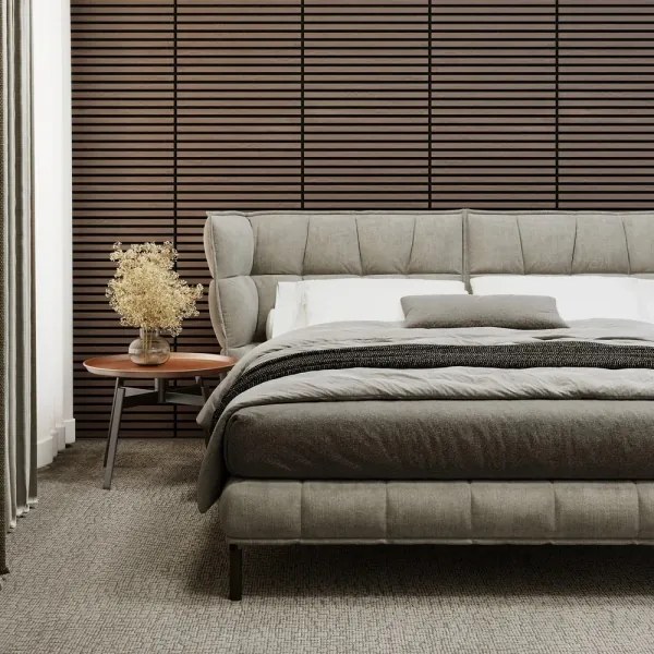 BATH DELUXE 54-060-08-84-12-SET 4x Pannello acustico a parete DANVIKEN 60x60 cm noce