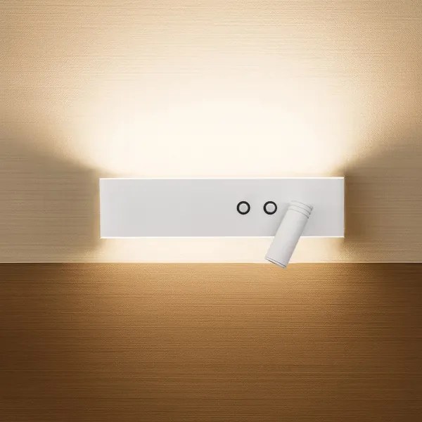 Faretto da parete a LED RESORT LED/10W/230V + LED/3W, bianco, lato destro