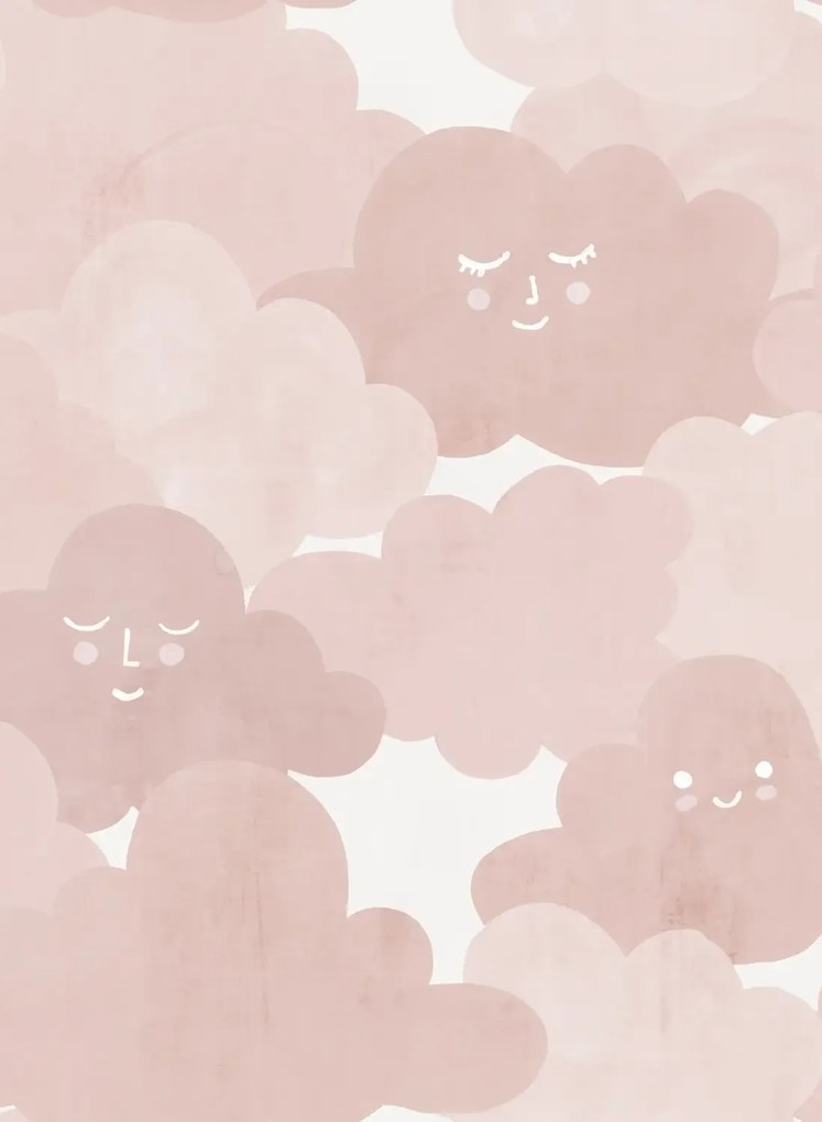 Rebel Walls Carta da parati Happy Clouds - Pink