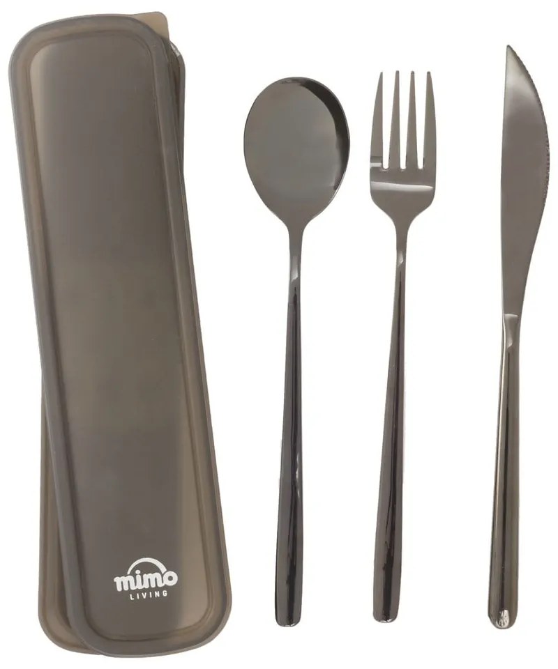 Posate in acciaio inox nero 3 pezzi Mimo - Premier Housewares