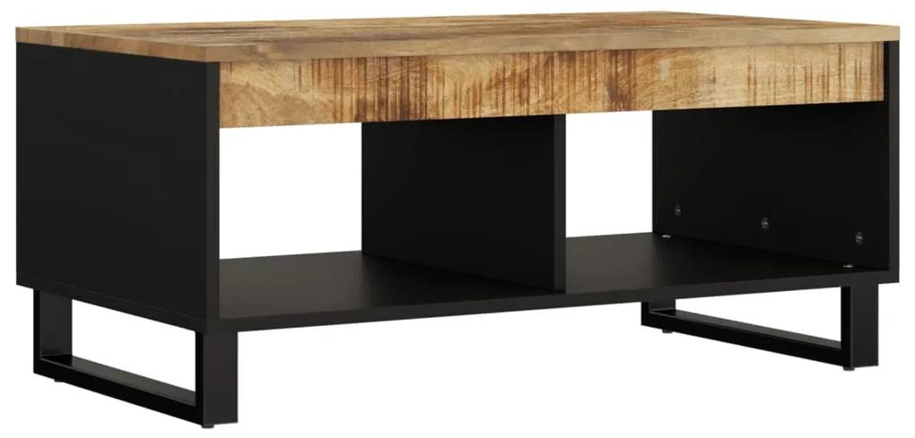 Tavolino da salotto 90x50x40 cm in legno massello di mango