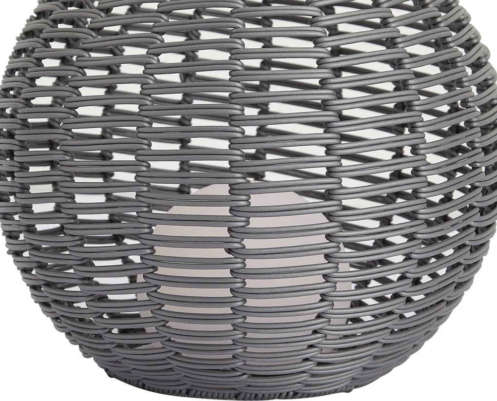 Lampada da tavolo da esterno grigio scuro 30 cm con LED ricaricabile con USB-C IP44 - Oli
