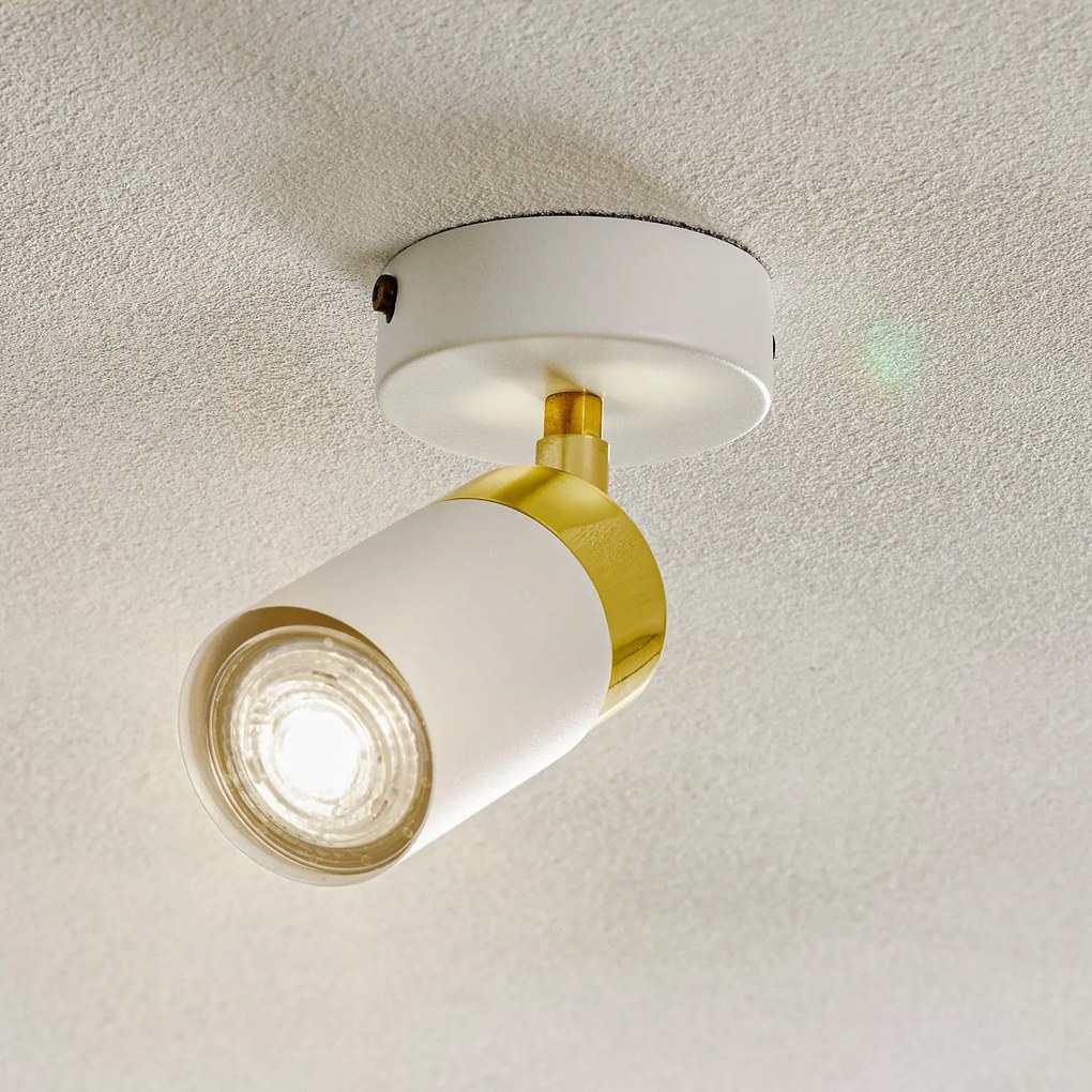 Eko-Light Faretto da soffitto Joker, bianco/oro, 1 luce