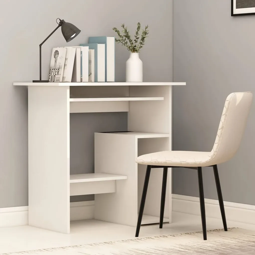 Scrivania bianca 80x45x74 cm in truciolato