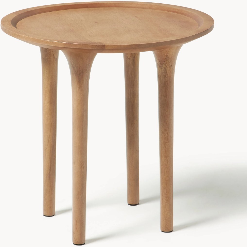 Tavolino rotondo in legno di mango Jeani