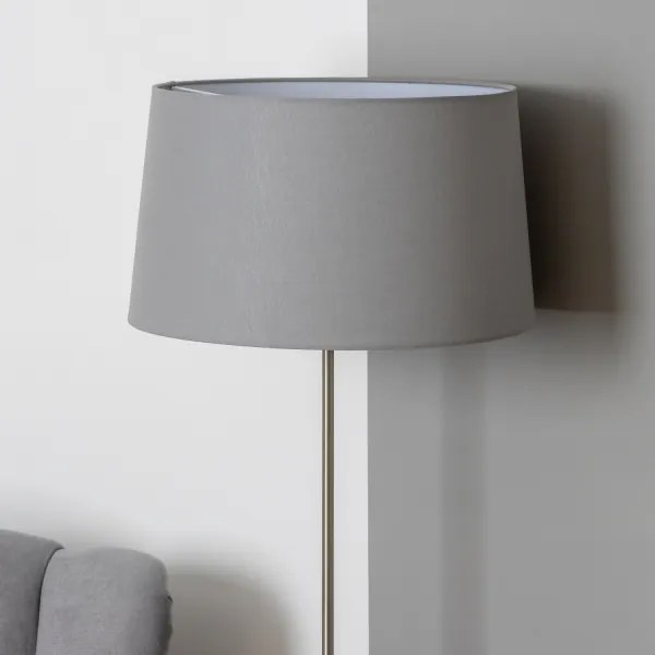 Brilagi - Lampada da terra LED CERIA 1xE27/40W/230V Ø 45 cm grigio/cromo opaco
