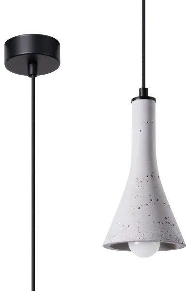 Sollux SL.1223 - Lampadario a sospensione con filo REA 1xE14/12W/230V calcestruzzo