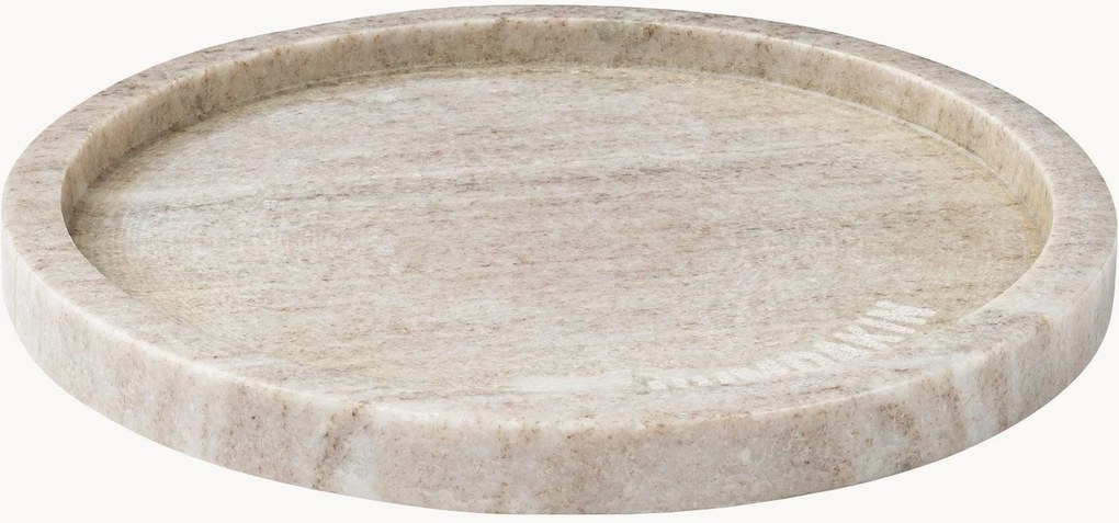 Vassoio rotondo in marmo Brown