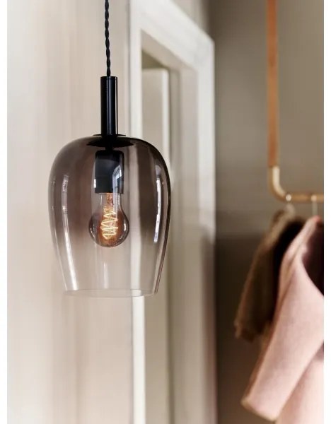 Nordlux - Sospensione a cavo UMA 1xE27/40W/230V Ø 18 cm nero/fumé