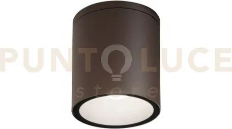 Plafoniera citizen corten tonda 1 luce attacco e27 ip54 14,5x17cm