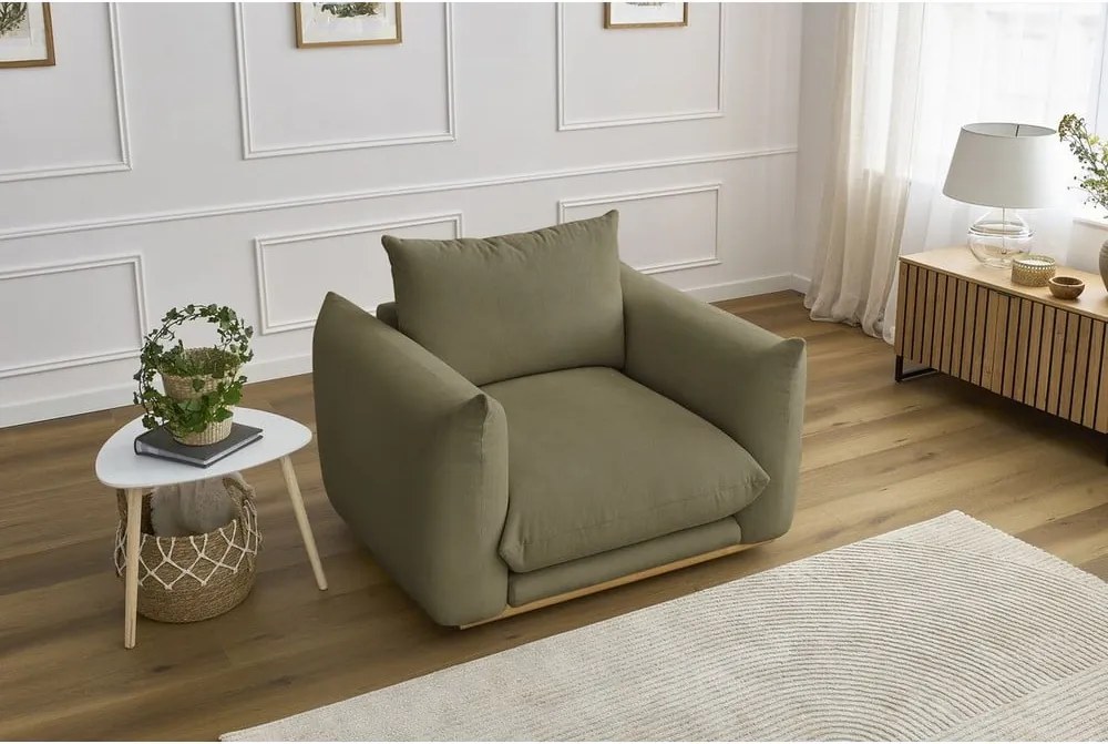 Poltrona in verde chiaro Ernest – Bobochic Paris