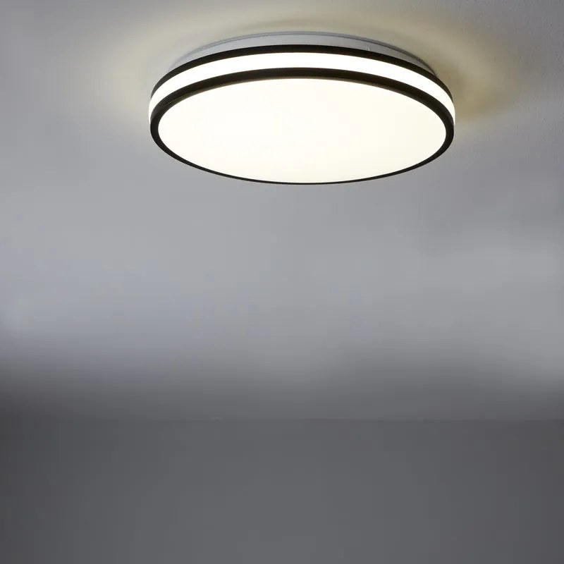 Plafoniera LED Kosta Ø 39 cm nero IP20 bianco naturale, 3400 lumen INSPIRE