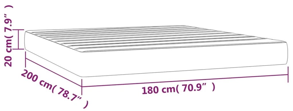 Materasso a Molle Insacchettate Crema 180x200x20 cm in Tessuto