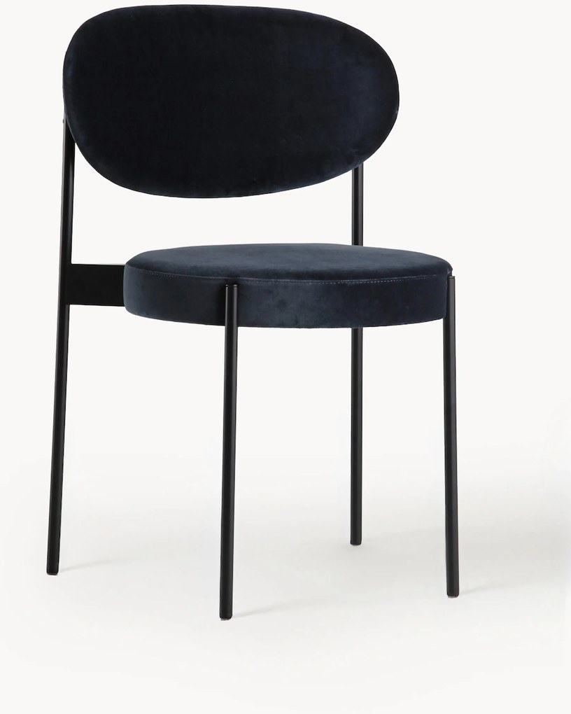Sedia imbottita in velluto Series 430, design Verner Panton