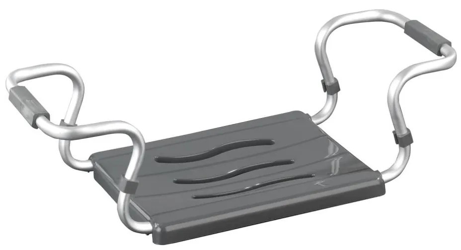 WENKO 73392500-Sedile Sicurezza in bagno 26x18 cm argento/antracite