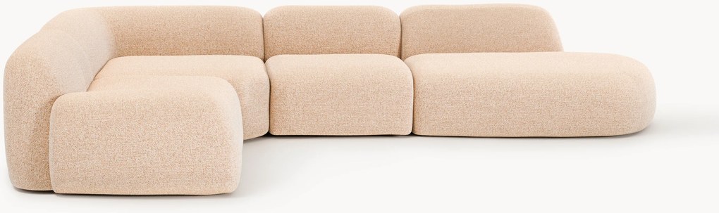 Divano angolare componibile XL in bouclé Wolke