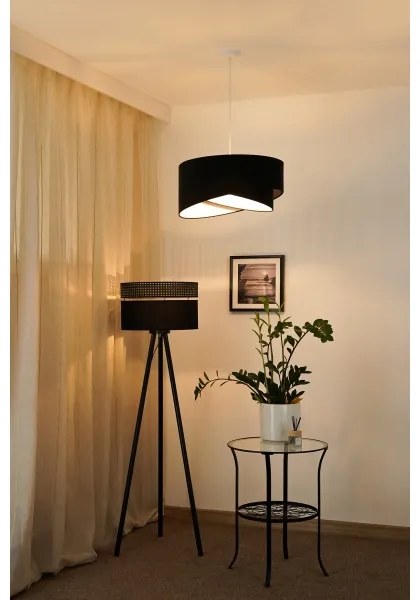 Brilagi - Lampadario LED a sospensione con filo LYRA 1xE27/15W/230V nero/bianco
