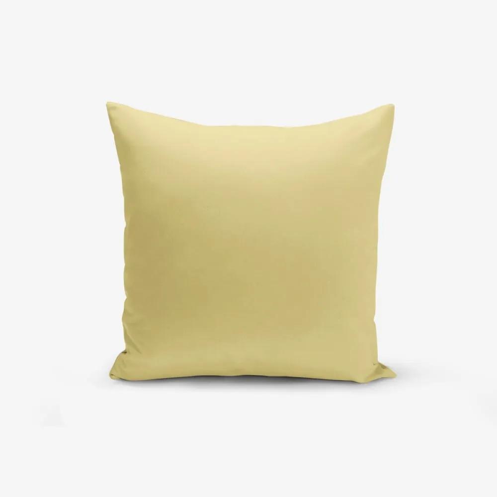 Federa giallo senape Düz, 45 x 45 cm - Minimalist Cushion Covers