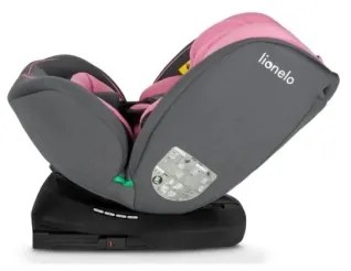 Lionelo - Seggiolino auto BASTIAAN i-Dimensioni 40-150 cm grigio/rosa