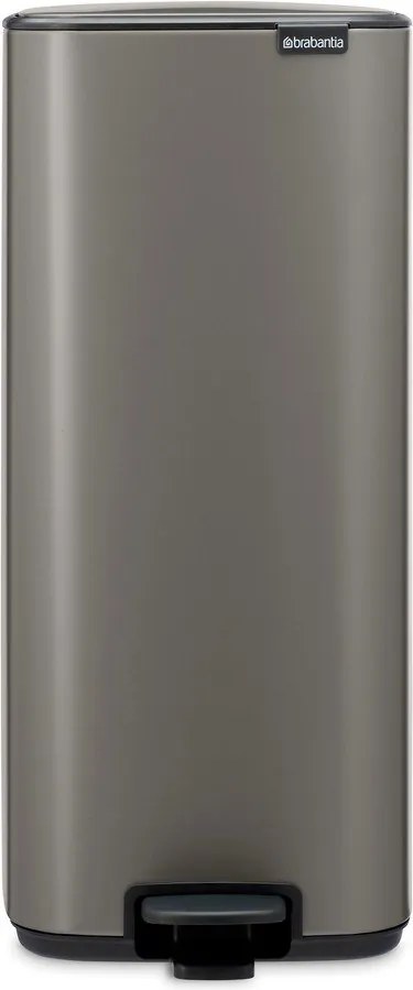 Cestino per la spazzatura grigio in acciaio con pedale 30 l Bo – Brabantia