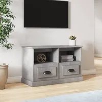 Mobile Porta TV Grigio Cemento 80x35x50 cm in Legno Multistrato 816284