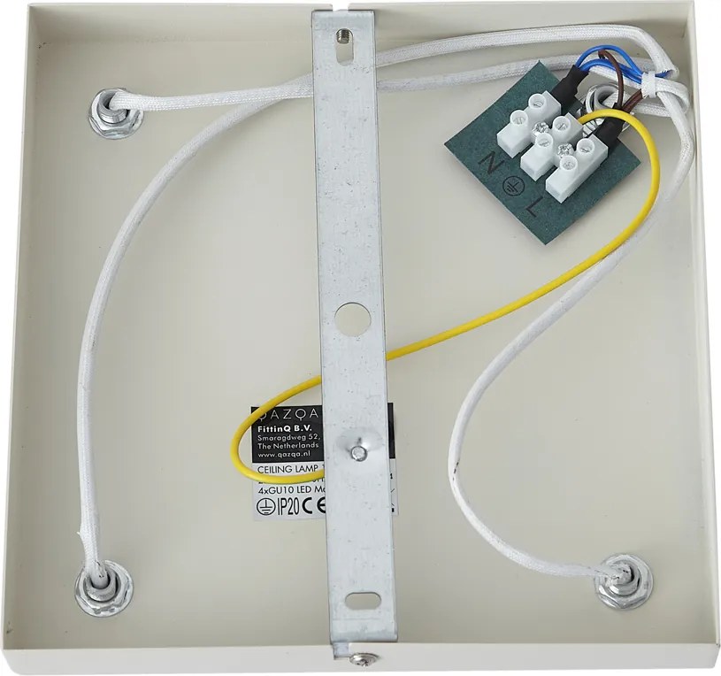 Plafoniera moderna beige a 4 luci regolabile - Jeana