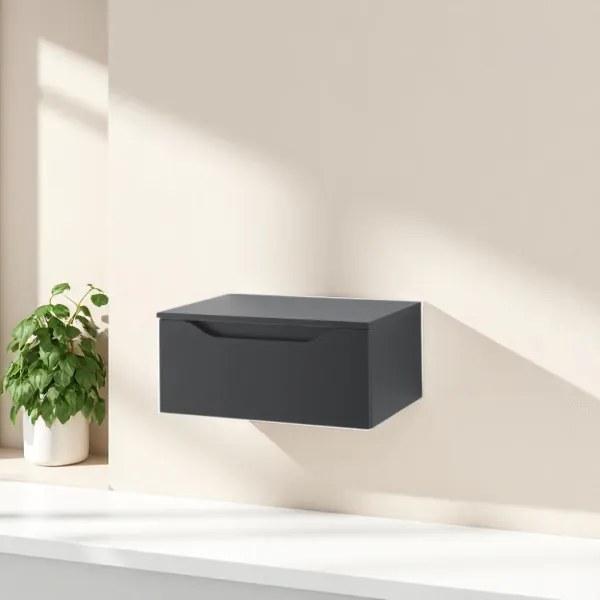 Cassetto bagno sospeso 60 cm GIGLIO Grafite Opaco